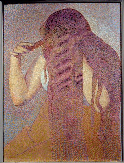 Håret. Målning av Henri Delacroix Dit Cross (Henri Edmond Cross) (1856-1910) av Henri Edmond Cross