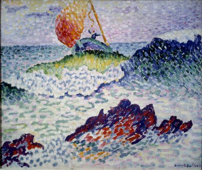 Skeppsvraket. Målning av Henri Delacroix Dit Cross (Henri Edmond Cross) (1856-1910) av Henri Edmond Cross