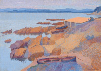 Utsikt över kusten nära Antibes av Henri-Edmond Cross