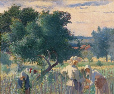 Kvinnor som binder vinstockarna av Henri Edmond Cross