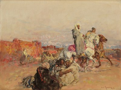 En grupp nordafrikanska ryttare av Henri Emilien Rousseau