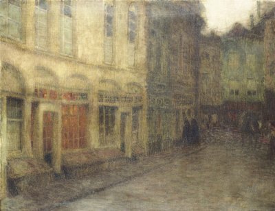 Square i Ypres, Skymning, ca 1898 (olja på duk) av Henri Eugene Augustin Le Sidaner