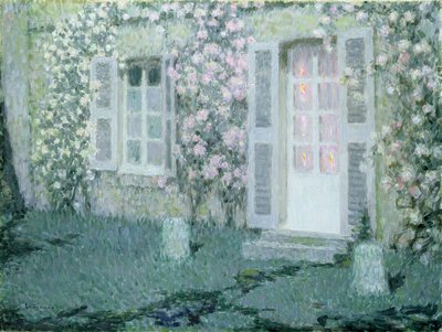 Huset med rosor, 1936 av Henri Eugene Augustin Le Sidaner