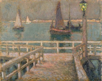 The Pier (olja) av Henri Eugene Augustin Le Sidaner