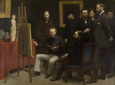 A Studio at Les Batignolles av Henri Fantin-Latour