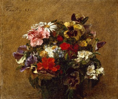 Blombukett av Ignace Henri Jean Fantin Latour