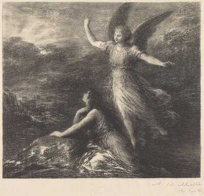 Debut från "Paradis och peri" (2:a planschen) av Henri Fantin-Latour