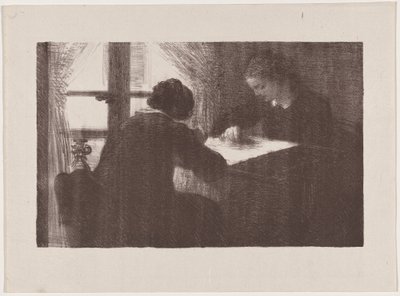 Interiör (Brodererskorna) av Henri Fantin-Latour