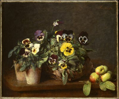 Stilleben med penséer av Henri Fantin-Latour
