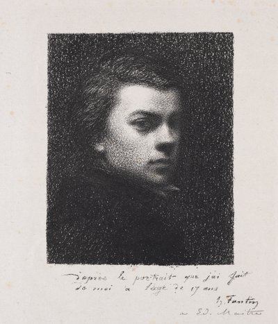 Konstnären vid 17 år av Henri Fantin-Latour