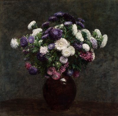 Asters i en vas av Ignace Henri Jean Fantin Latour