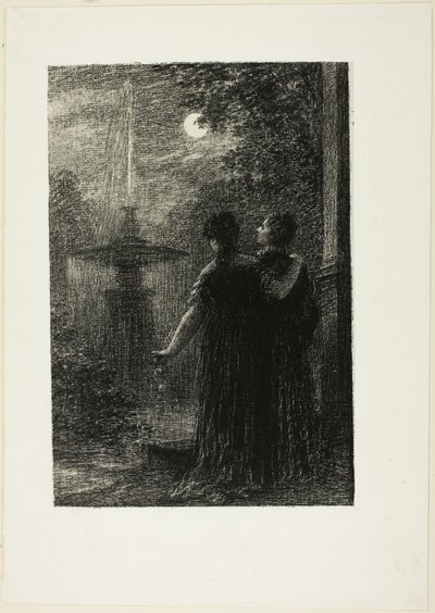 Beatrice och Benedict, akt I: Nocturne, ur Hector Berlioz opera "Beatrice och Benedict (1862)" av Henri Fantin Latour