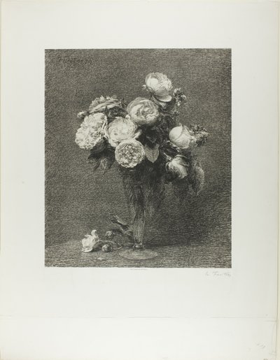 Bukett av rosor av Henri Fantin Latour