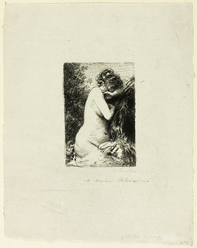 Crying Woman: Studie av en sittande kvinna i rätt profil av Ignace Henri Jean Fantin Latour