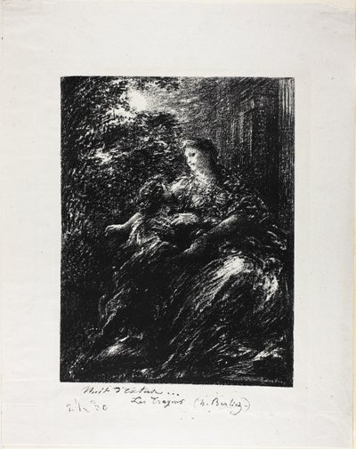 Duett av trojanerna, sjätte plattan av Ignace Henri Jean Fantin-Latour