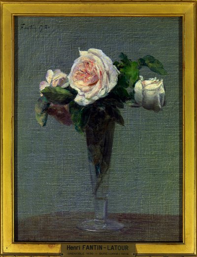 Blomstermålning av Henri Fantin Latour (1836-1904) 1872 Dim 0,24 x 0,31 m Paris musee du Louvren Obligatoriskt omnämnande: Donation Helene et Victor Lyon av Ignace Henri Jean Fantin Latour
