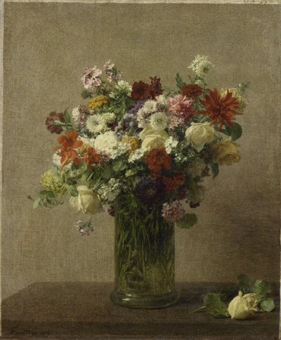 Blommor från Normandie av Ignace Henri Jean Fantin Latour