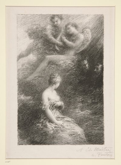 La damnation de Faust: apparition de Marguerite (The Damnation of Faust: The Apparition of Marguerite) av Ignace Henri Jean Fantin-Latour