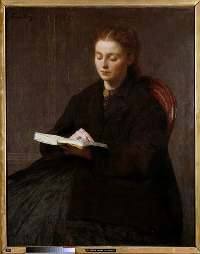 Läsmålning av Henri Fantin Latour (Fantin-Latour av Ignace Henri Jean Fantin Latour