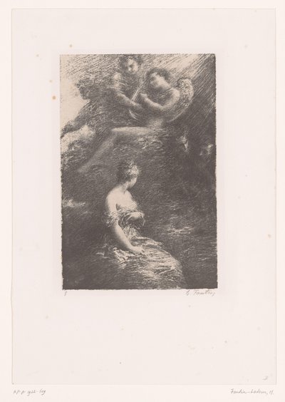 Marguerite visar sig för Faust och Mephisto från himlen La Damnation de Faust. Apparition de Marguerite Hector Berlioz liv och verk (serietitel) av Ignace Henri Jean Fantin Latour