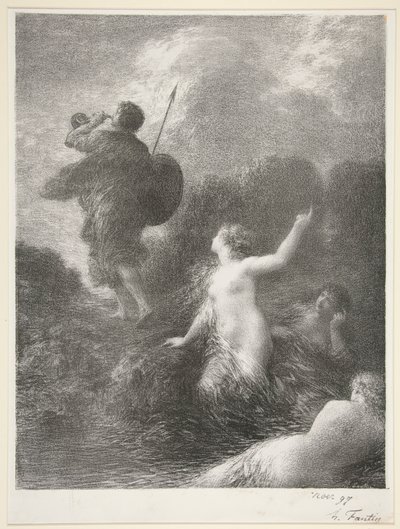 Siegfried och Rhenjungfrun av Ignace Henri Jean Fantin-Latour
