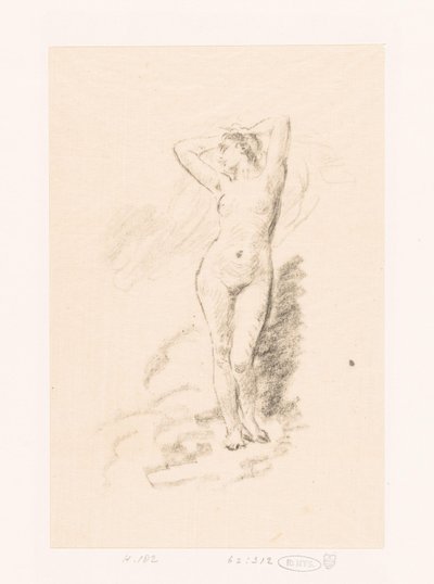 Studie av en stående naken kvinna av Ignace Henri Jean Fantin Latour