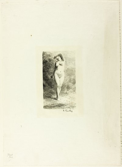 Studie av stående kvinna, sedd framifrån av Ignace Henri Jean Fantin-Latour