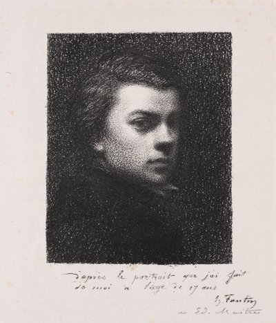 Konstnären vid 17 år av Ignace Henri Jean Fantin-Latour