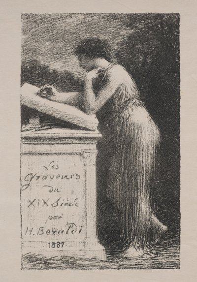 Litografin av Ignace Henri Jean Fantin Latour