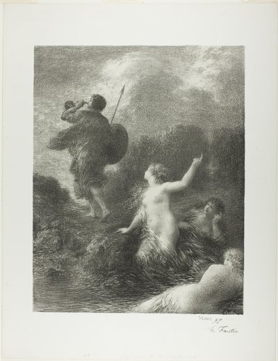 Twilight of the Gods: Siegfried and the Rhen Maidens av Ignace Henri Jean Fantin Latour