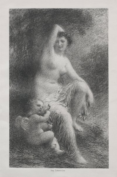 Venus och Amor av Ignace Henri Jean Fantin Latour