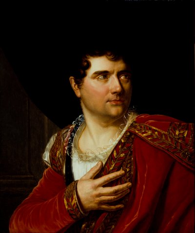 Porträtt av Jean-Baptiste-Sauveur Gavaudan 1772-1840, ca 1799. av Henri Françoiss Riesener