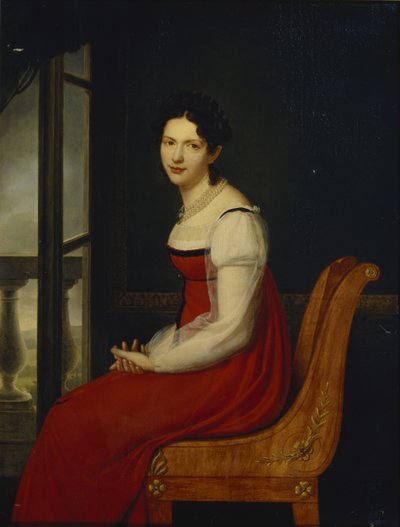 Porträtt av prinsessan Varvara Sergeyevna Dolgorukova 1793-1833, född Gagarina, ca 1820 av Henri Françoiss Riesener
