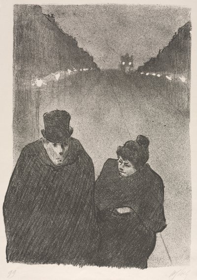 Ah, det är sant, min stackars gubbe, du skulle vara den första som jag skulle ha missat hans buss till. "Men jag kommer att sakna min buss" "Mina kunder har aldrig missat sin buss" av Henri Gabriel Ibels