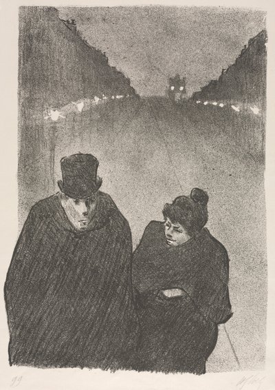 Ah, det är sant, min stackars gubbe, du skulle vara den första som jag skulle ha missat hans buss till..., av Henri Gabriel Ibels