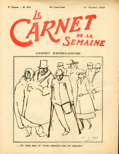 Omslag till "" Veckans anteckningsbok "", Satirical in Colors av Henri Gabriel Ibels