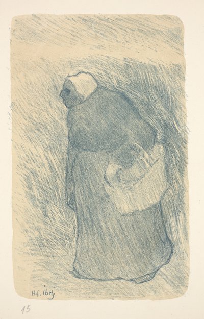 Bonde med en korg eller bondkvinna med lampa av Henri Gabriel Ibels
