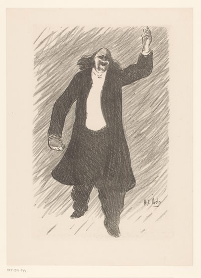 Porträtt av chansonniern Marcel Legay Marcel Legay Kafékonsertens artister (serietitel) Le Café Concert (serietitel) av Henri Gabriel Ibels