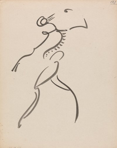 Dansande figur, i profil av Henri Gaudier Brzeska