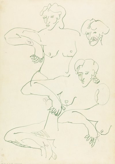 Fem studier av en kvinnlig figur av Henri Gaudier-Brzeska