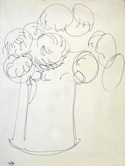 Blommor i en kanna av Henri Gaudier-Brzeska