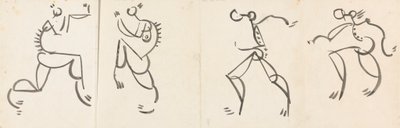 Fris av fyra dansande figurer av Henri Gaudier-Brzeska