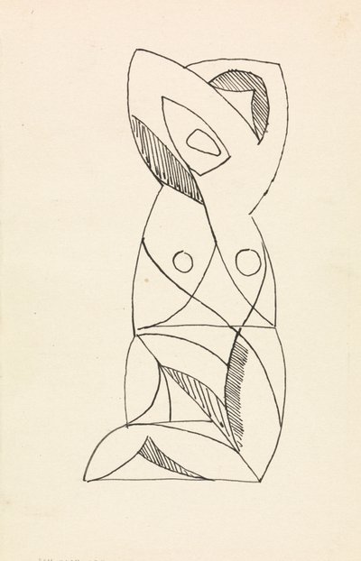Knästående kvinnlig figur av Henri Gaudier Brzeska