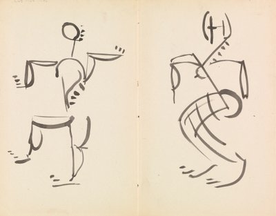 Manliga och kvinnliga dansande figurer av Henri Gaudier Brzeska