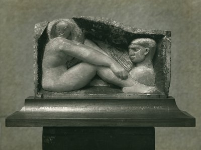 Odalisque (man och kvinna) 1912-13 (alabaster) av Henri Gaudier-Brzeska