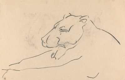 Liggande lejoninna av Henri Gaudier-Brzeska