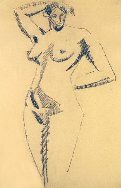 Skulpturell kvinnlig naken av Henri Gaudier Brzeska