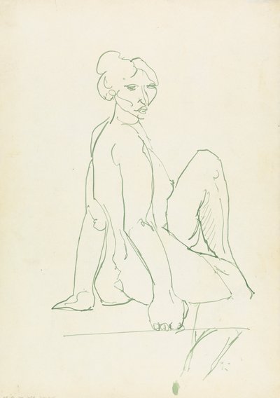 Sittande kvinnlig figur av Henri Gaudier-Brzeska