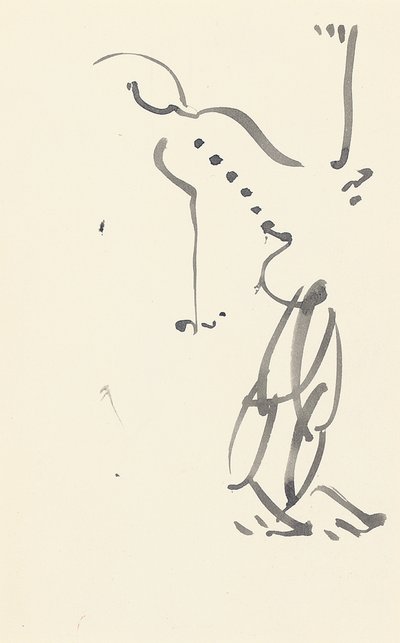 Studie för "Red Stone Dancer", 1914 av Henri Gaudier-Brzeska
