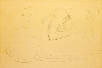 Tre apor av Henri Gaudier-Brzeska